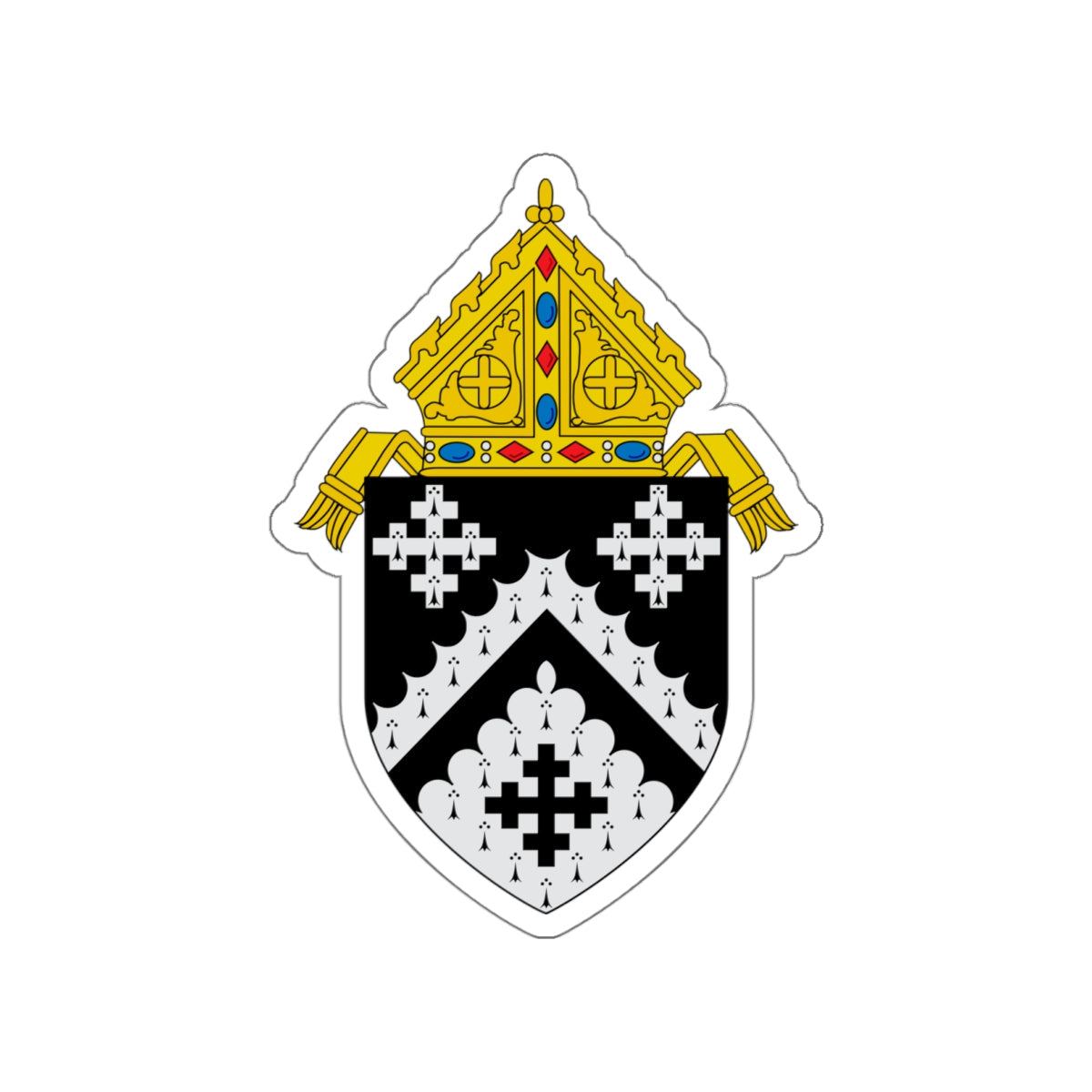 Roman Catholic Diocese of Cleveland - STICKER Vinyl Die-Cut Decal-White-The Sticker Space