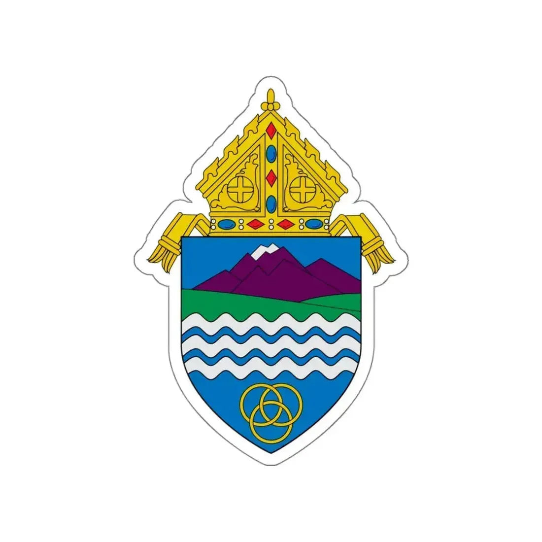 Roman Catholic Diocese of Colorado Springs - STICKER Vinyl Die-Cut Decal White Die-Cut 6 Inch - The Sticker Space