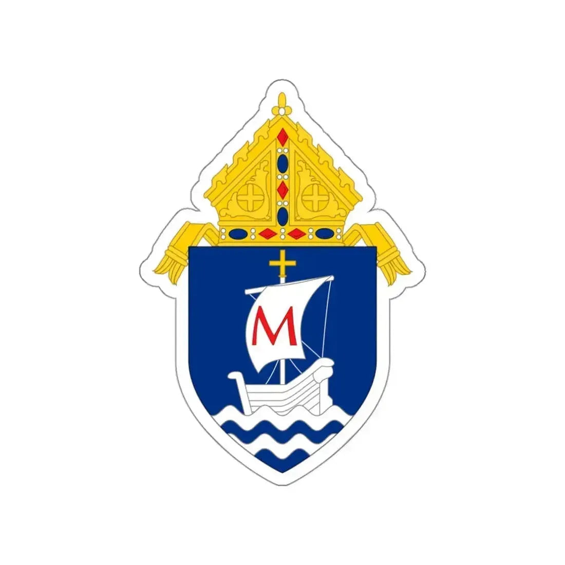 Roman Catholic Diocese of Columbus - STICKER Vinyl Die-Cut Decal White Die-Cut 3 Inch - The Sticker Space