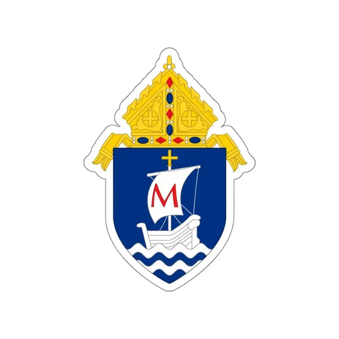 Roman Catholic Diocese of Columbus - STICKER Vinyl Die-Cut Decal White Die-Cut 6 Inch - The Sticker Space
