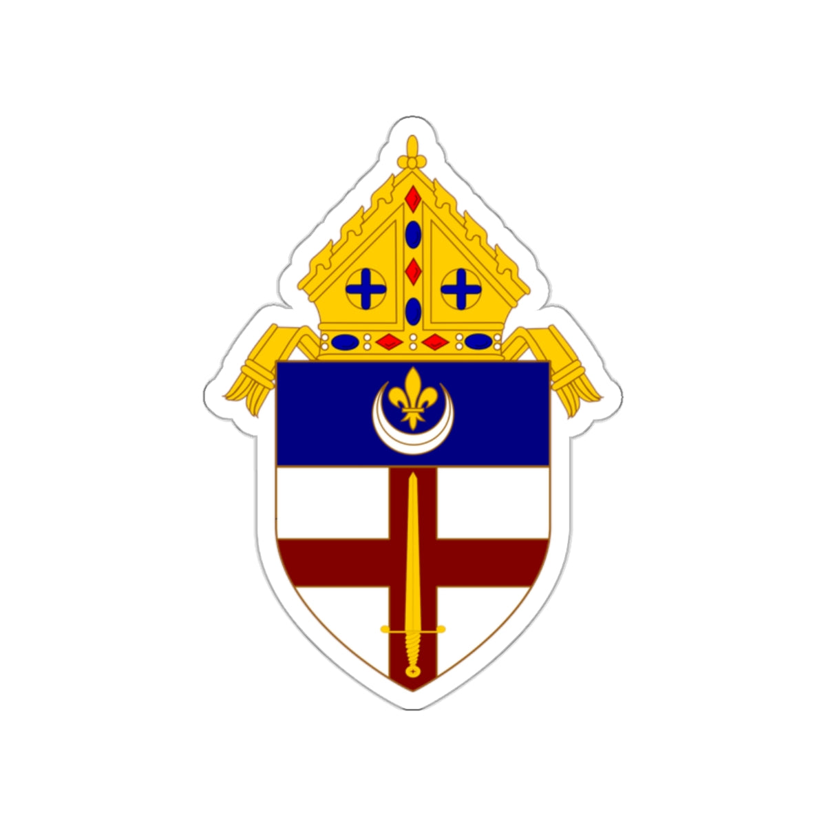 Roman Catholic Diocese of Covington - STICKER Vinyl Die-Cut Decal-White-The Sticker Space