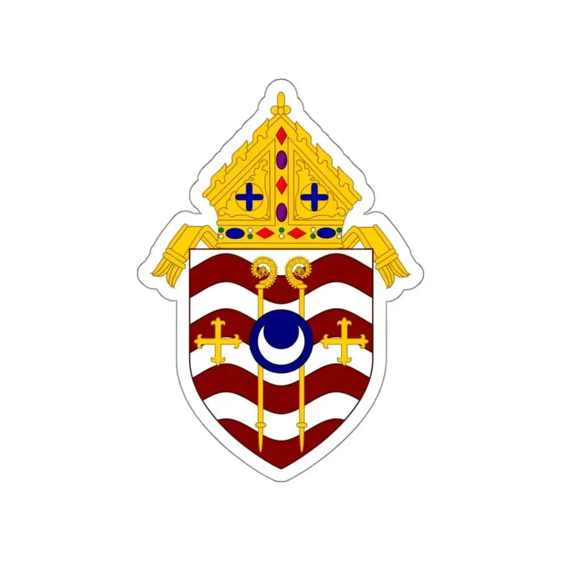 Roman Catholic Diocese of Crookston - STICKER Vinyl Die-Cut Decal White Die-Cut 3 Inch - The Sticker Space