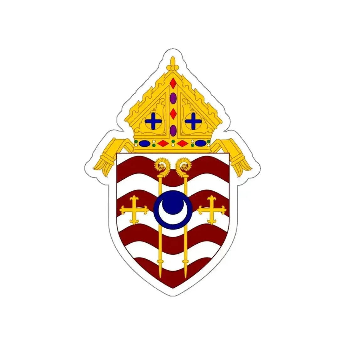 Roman Catholic Diocese of Crookston - STICKER Vinyl Die-Cut Decal White Die-Cut 4 Inch - The Sticker Space