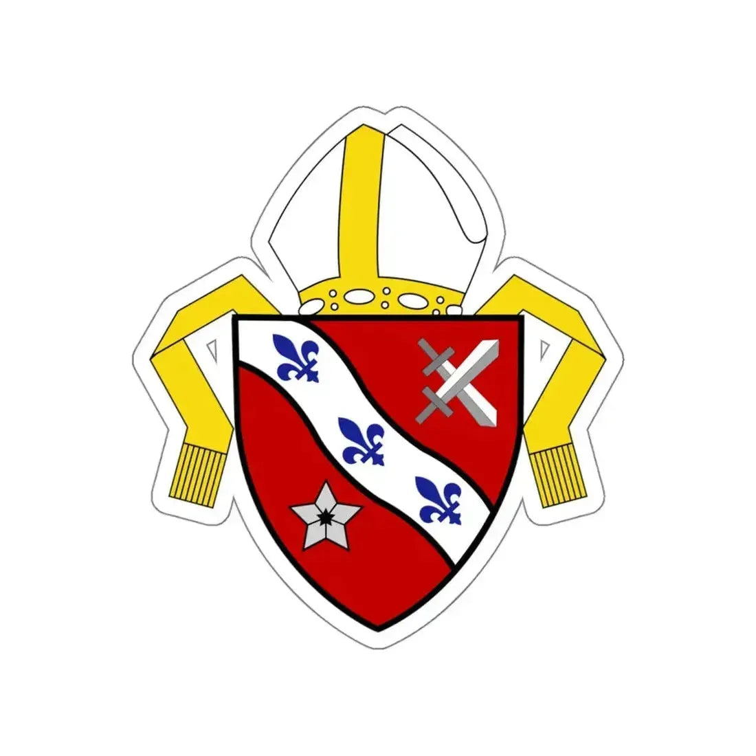 Roman Catholic Diocese of Dallas - STICKER Vinyl Die-Cut Decal White Die-Cut 5 Inch - The Sticker Space