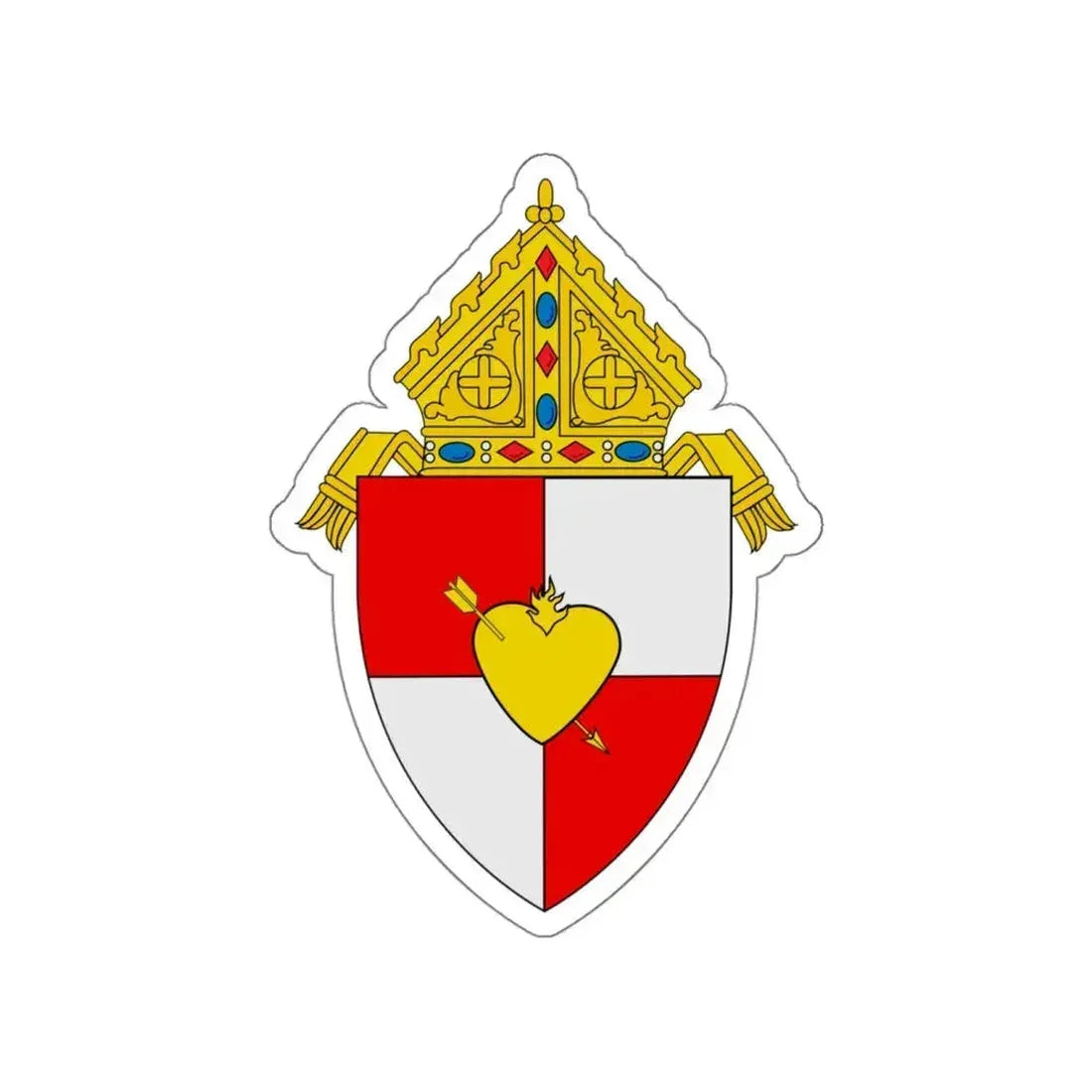 Roman Catholic Diocese of Diocese of St Augustine - STICKER Vinyl Die-Cut Decal White Die-Cut 4 Inch - The Sticker Space
