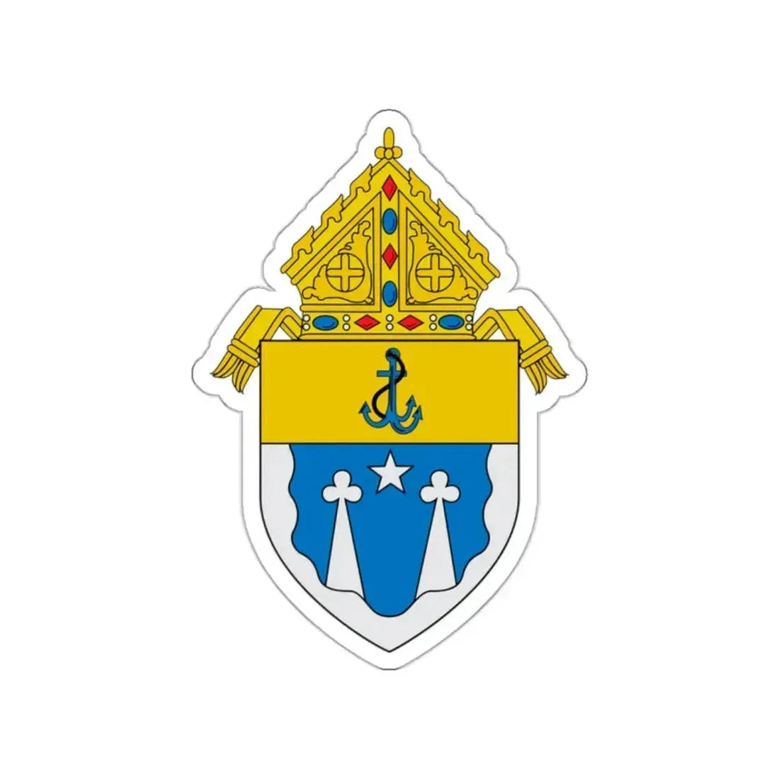 Roman Catholic Diocese of El Paso - STICKER Vinyl Die-Cut Decal White Die-Cut 2 Inch - The Sticker Space