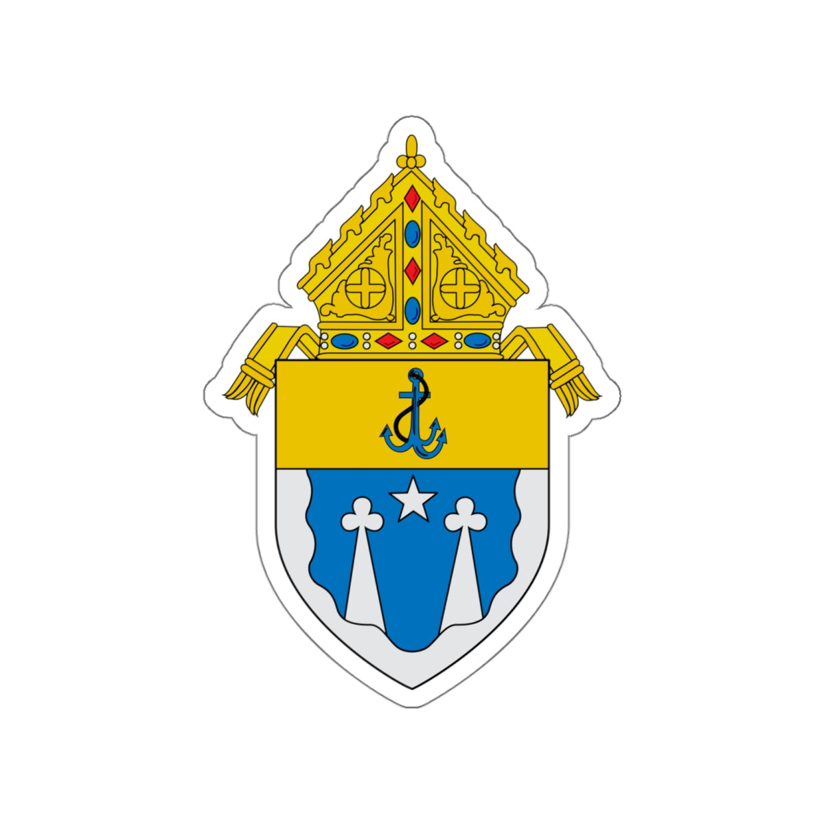 Roman Catholic Diocese of El Paso - STICKER Vinyl Die-Cut Decal-White-The Sticker Space