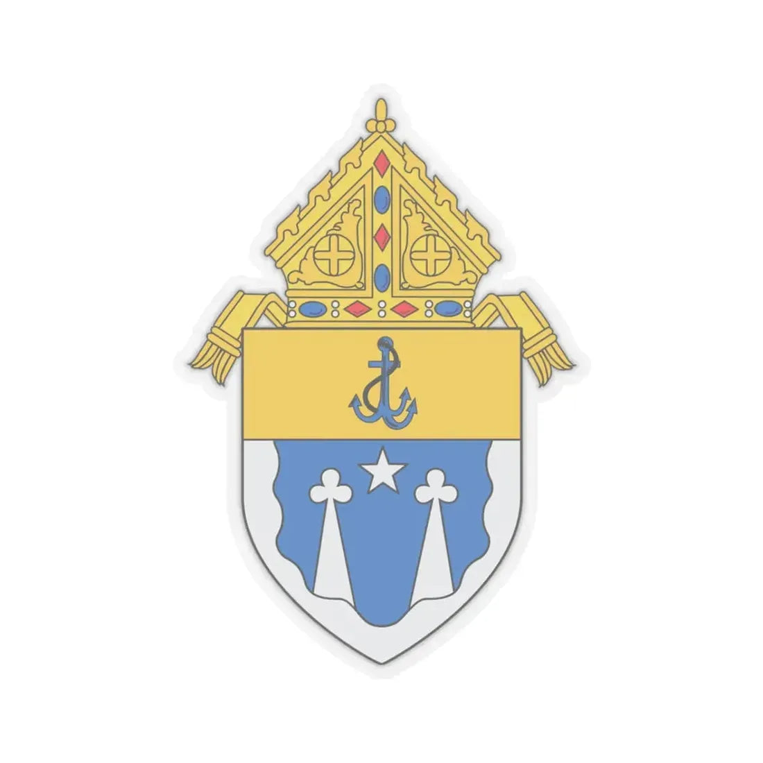 Roman Catholic Diocese of El Paso - STICKER Vinyl Kiss-Cut Decal 3 Inch Transparent - The Sticker Space