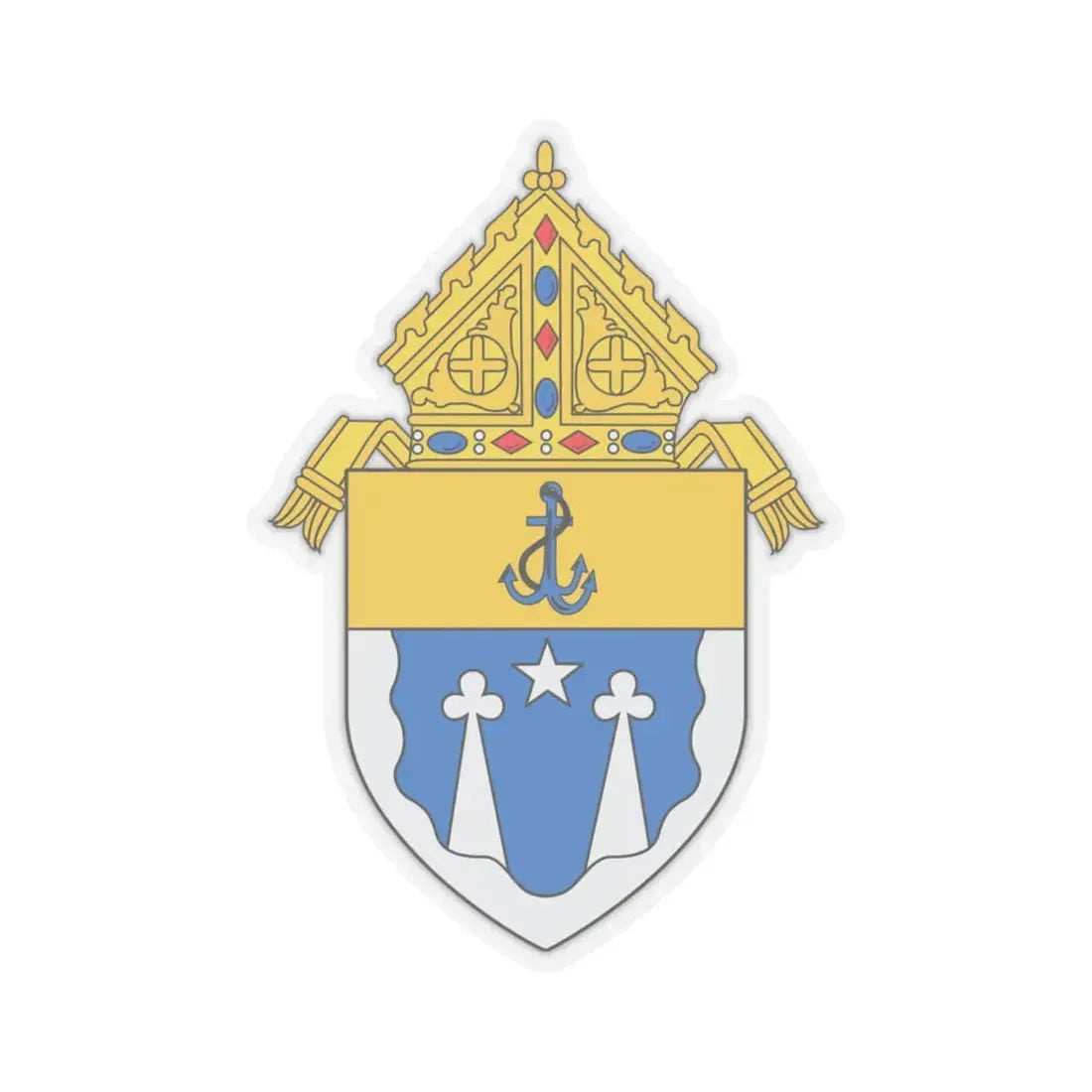 Roman Catholic Diocese of El Paso - STICKER Vinyl Kiss-Cut Decal 6 Inch Transparent - The Sticker Space
