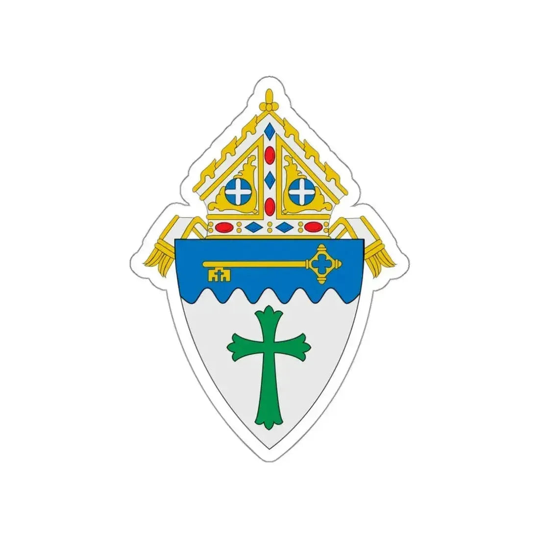 Roman Catholic Diocese of Erie - STICKER Vinyl Die-Cut Decal White Die-Cut 3 Inch - The Sticker Space