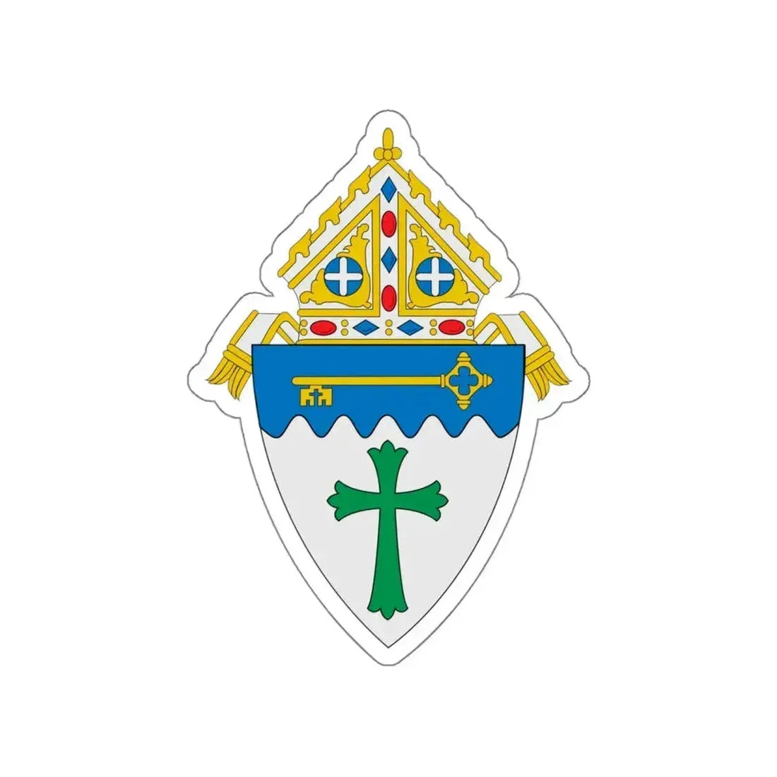 Roman Catholic Diocese of Erie - STICKER Vinyl Die-Cut Decal White Die-Cut 5 Inch - The Sticker Space