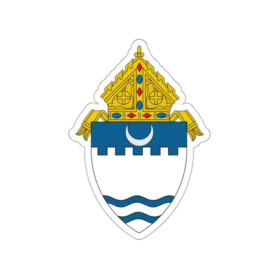 Roman Catholic Diocese of Evansville - STICKER Vinyl Die-Cut Decal White Die-Cut 2 Inch - The Sticker Space