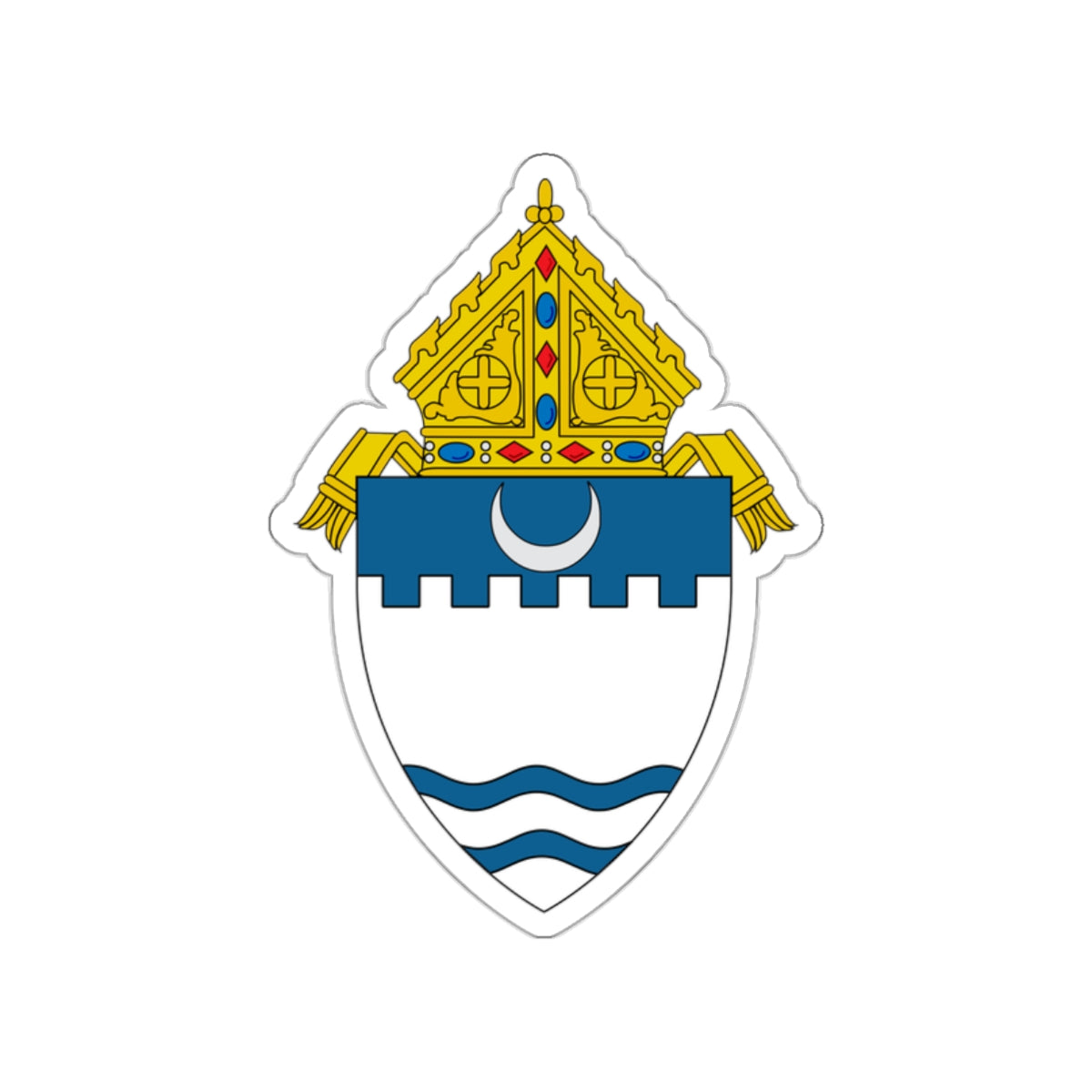 Roman Catholic Diocese of Evansville - STICKER Vinyl Die-Cut Decal-White-The Sticker Space