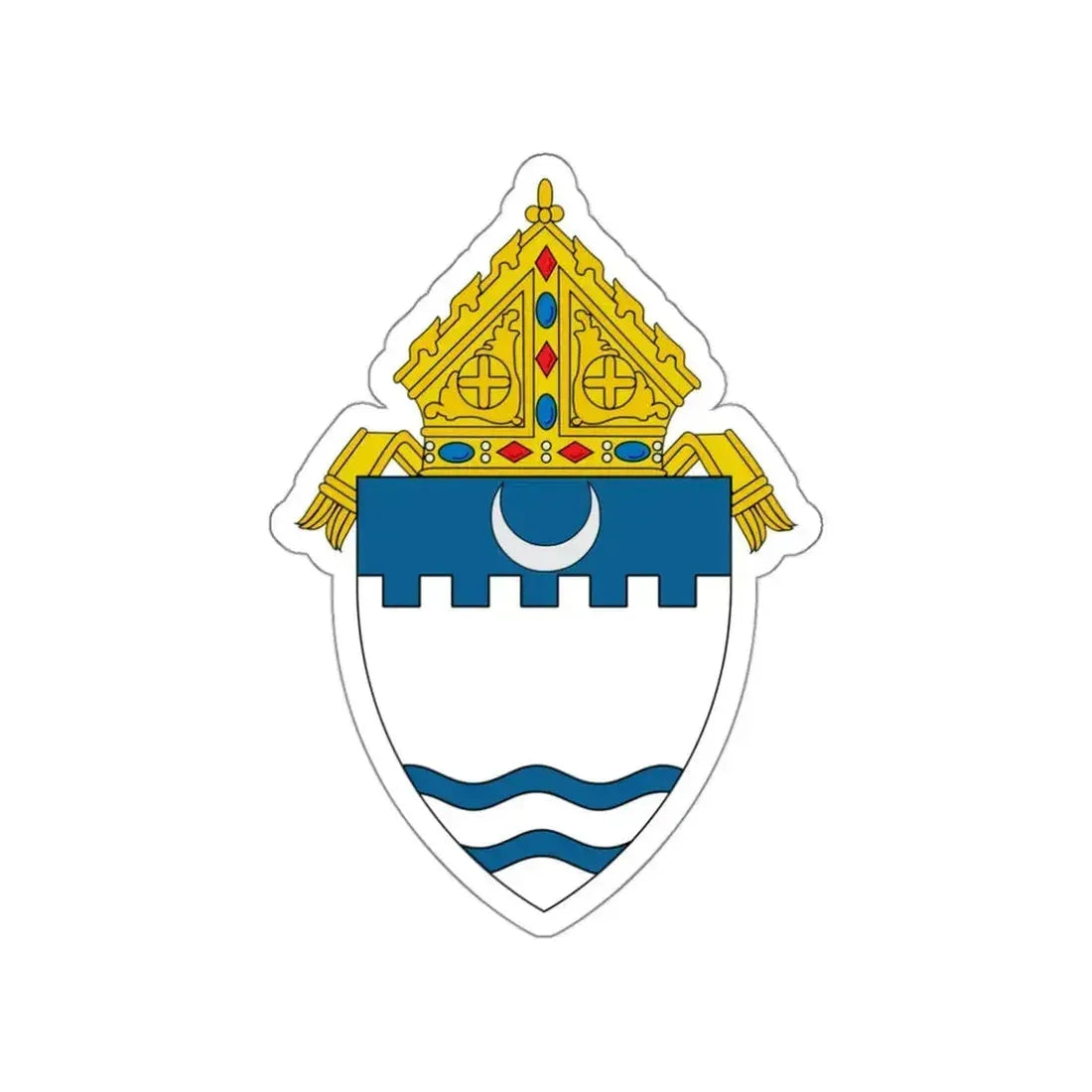 Roman Catholic Diocese of Evansville - STICKER Vinyl Die-Cut Decal White Die-Cut 3 Inch - The Sticker Space