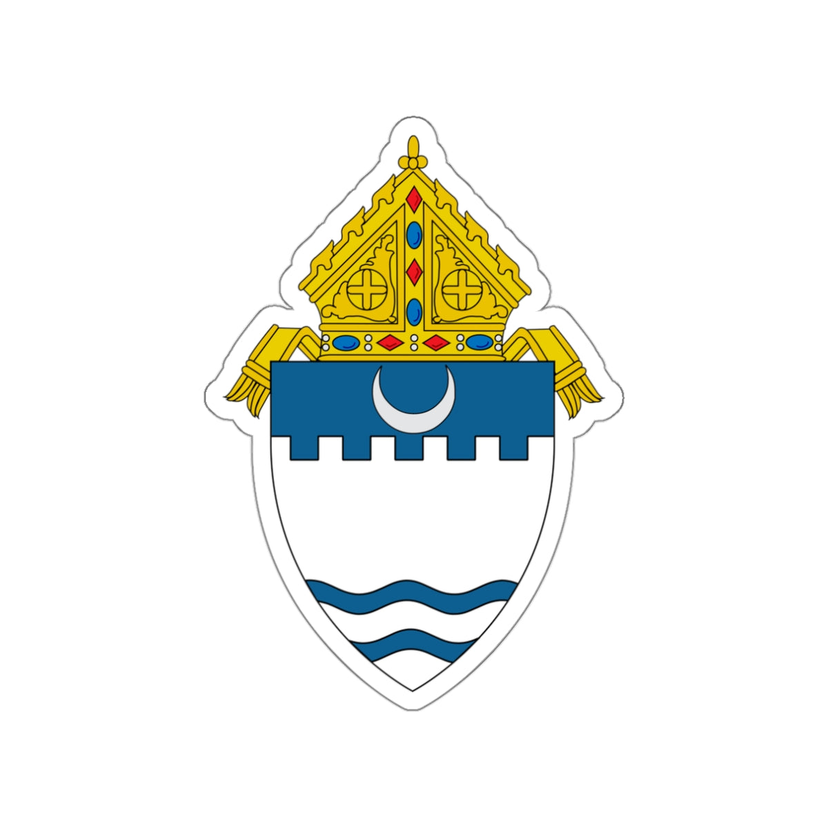 Roman Catholic Diocese of Evansville - STICKER Vinyl Die-Cut Decal-White-The Sticker Space