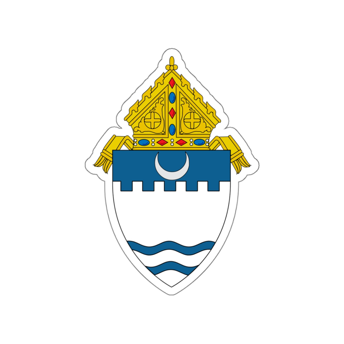 Roman Catholic Diocese of Evansville - STICKER Vinyl Die-Cut Decal-White-The Sticker Space