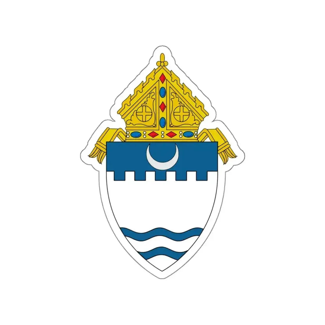 Roman Catholic Diocese of Evansville - STICKER Vinyl Die-Cut Decal White Die-Cut 5 Inch - The Sticker Space