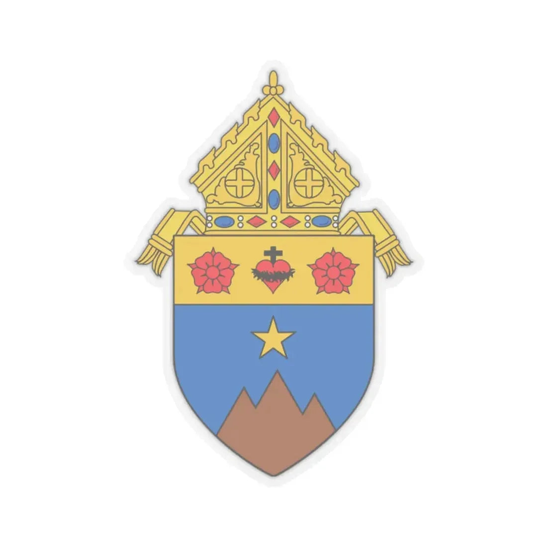 Roman Catholic Diocese of Fairbanks - STICKER Vinyl Kiss-Cut Decal 2 Inch Transparent - The Sticker Space