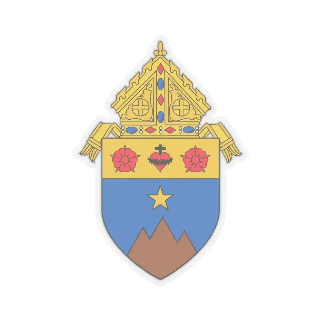 Roman Catholic Diocese of Fairbanks - STICKER Vinyl Kiss-Cut Decal 4 Inch Transparent - The Sticker Space