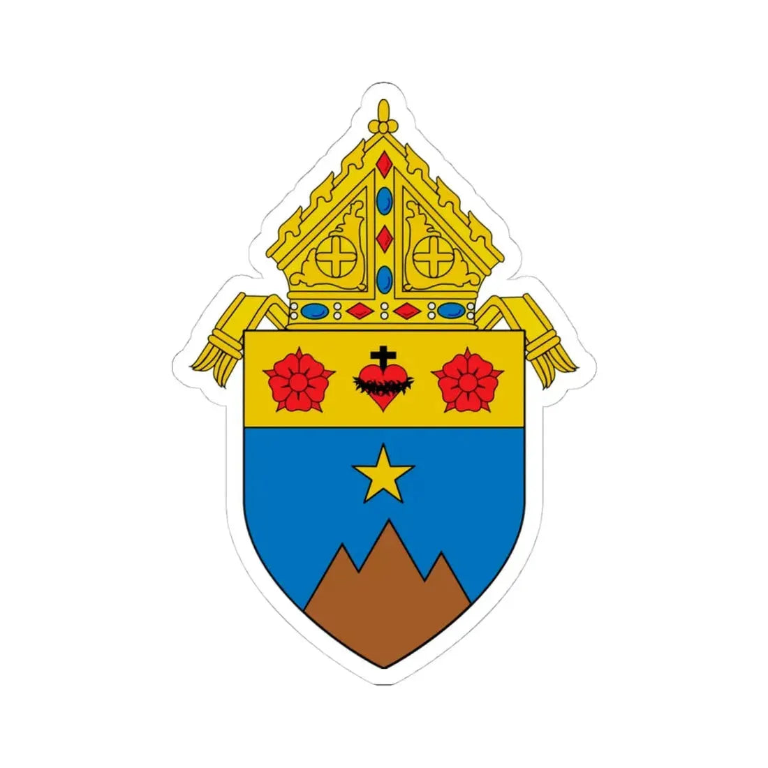 Roman Catholic Diocese of Fairbanks - STICKER Vinyl Kiss-Cut Decal 4 Inch White - The Sticker Space