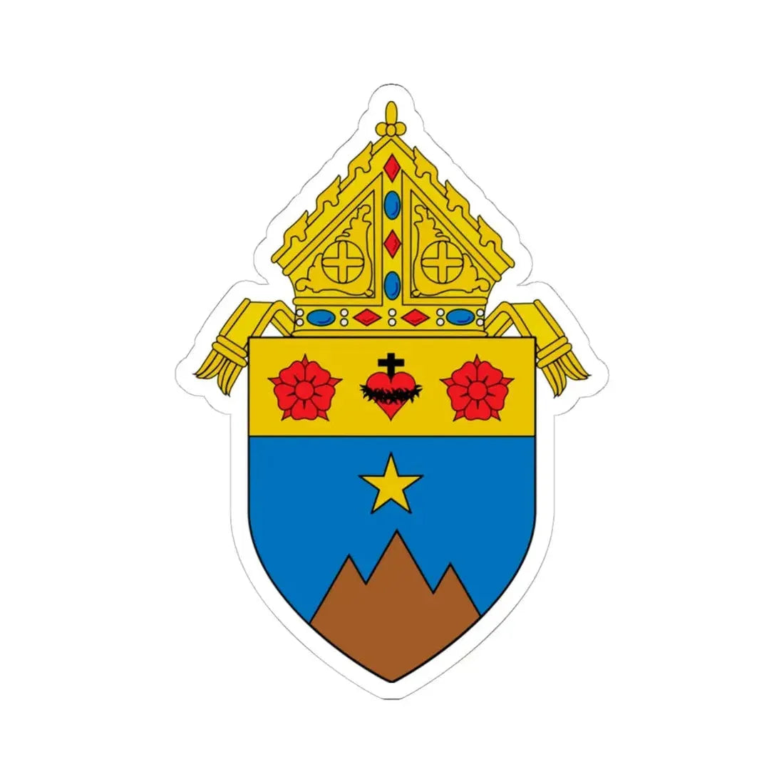 Roman Catholic Diocese of Fairbanks - STICKER Vinyl Kiss-Cut Decal 6 Inch White - The Sticker Space