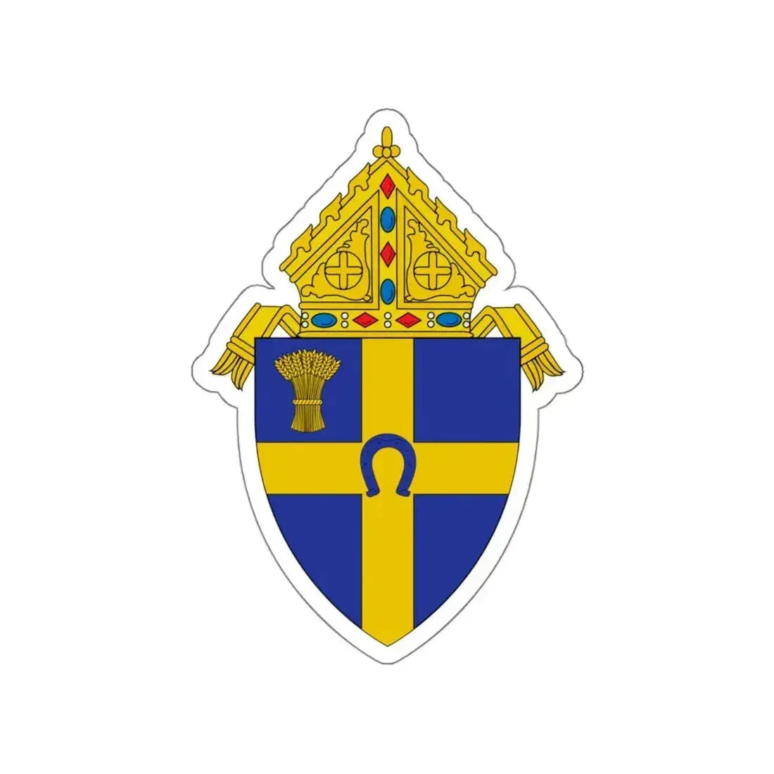 Roman Catholic Diocese of Fargo - STICKER Vinyl Die-Cut Decal White Die-Cut 6 Inch - The Sticker Space