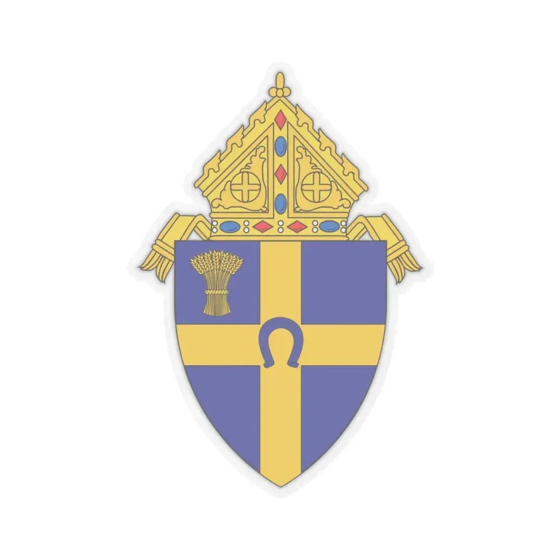 Roman Catholic Diocese of Fargo - STICKER Vinyl Kiss-Cut Decal 3 Inch Transparent - The Sticker Space