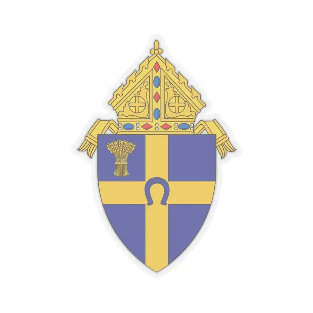 Roman Catholic Diocese of Fargo - STICKER Vinyl Kiss-Cut Decal 4 Inch Transparent - The Sticker Space