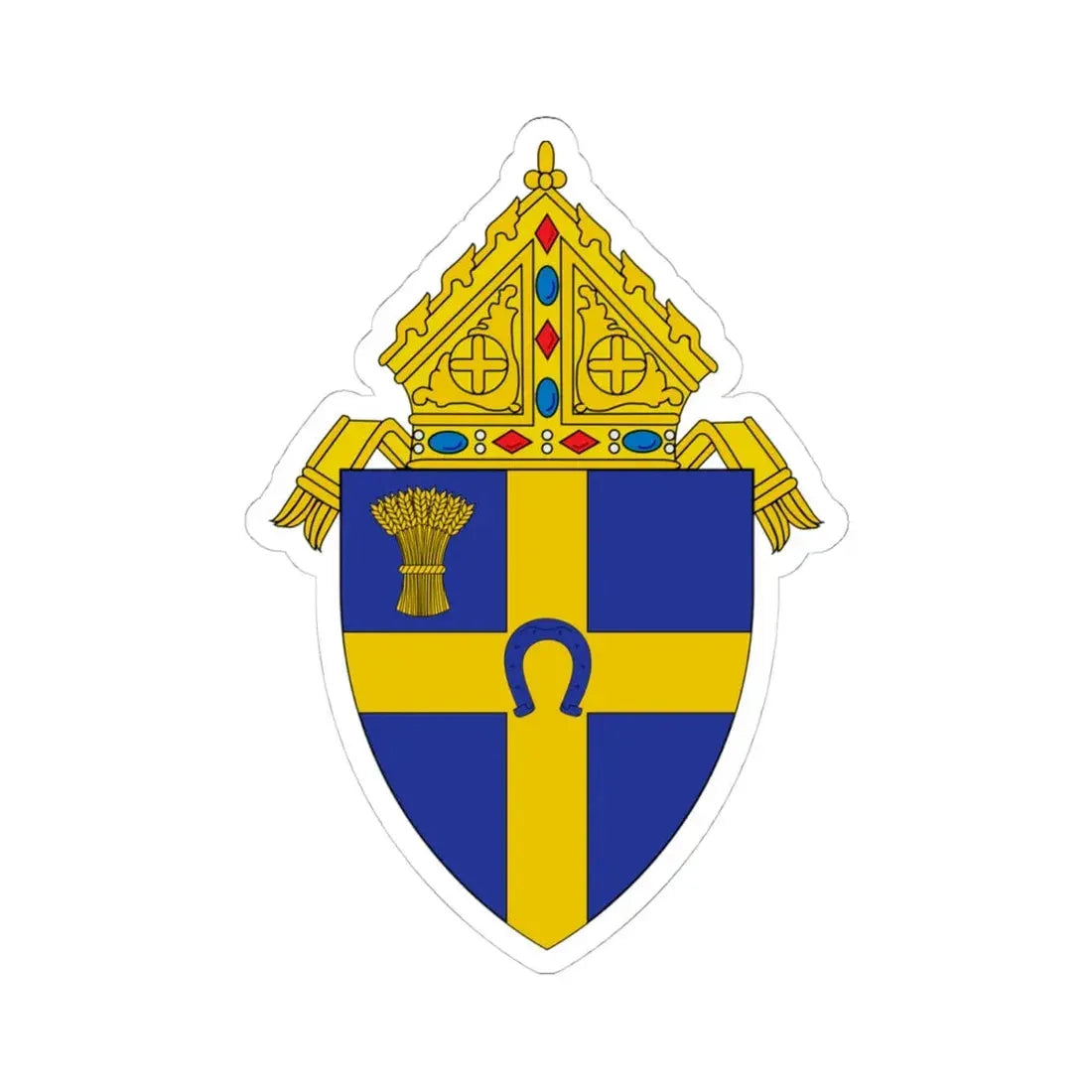 Roman Catholic Diocese of Fargo - STICKER Vinyl Kiss-Cut Decal 4 Inch White - The Sticker Space