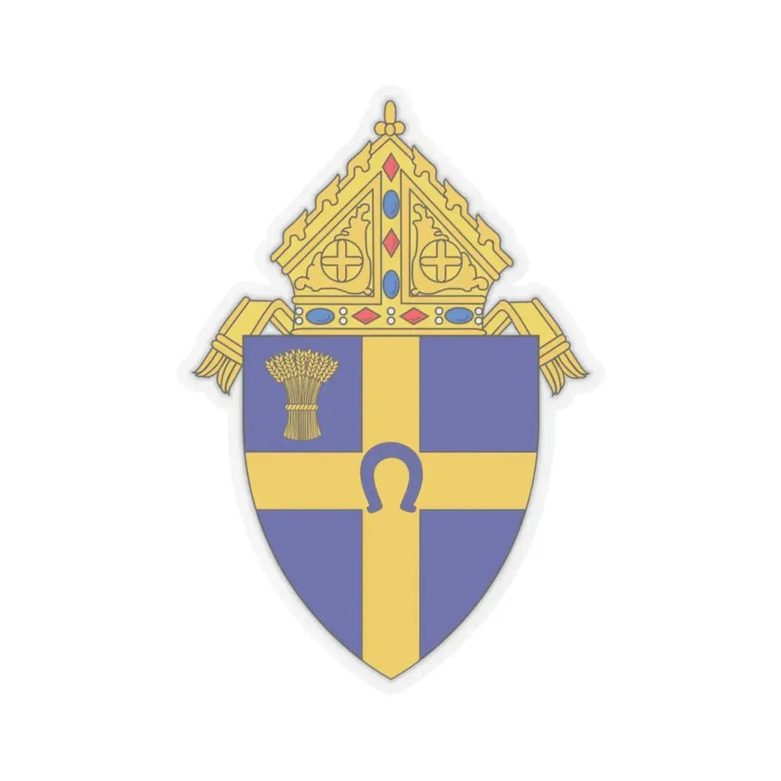 Roman Catholic Diocese of Fargo - STICKER Vinyl Kiss-Cut Decal 6 Inch Transparent - The Sticker Space