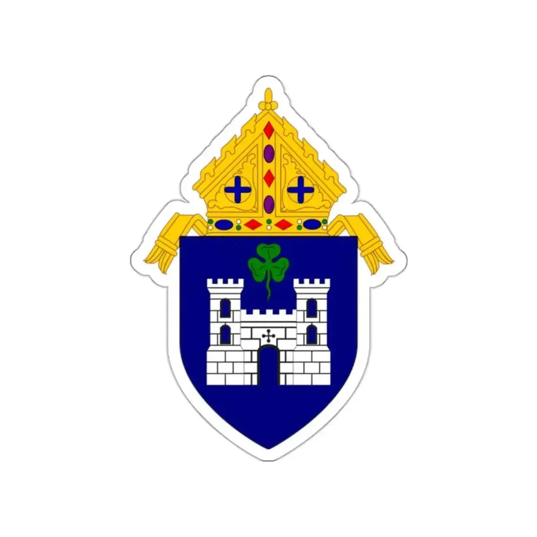Roman Catholic Diocese of Fort Worth - STICKER Vinyl Die-Cut Decal White Die-Cut 2 Inch - The Sticker Space