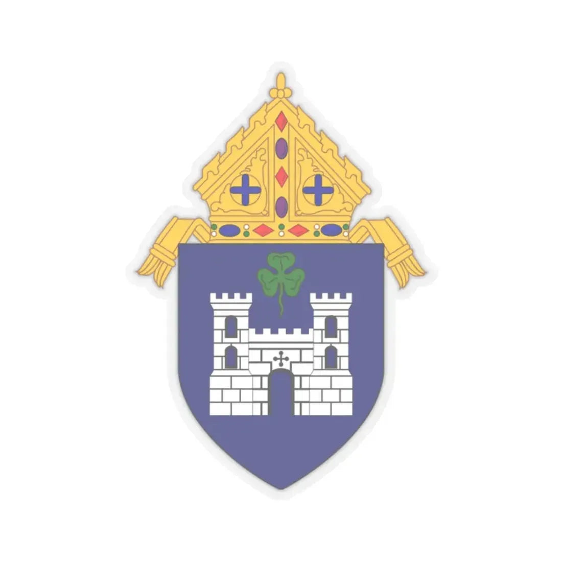 Roman Catholic Diocese of Fort Worth - STICKER Vinyl Kiss-Cut Decal 2 Inch Transparent - The Sticker Space