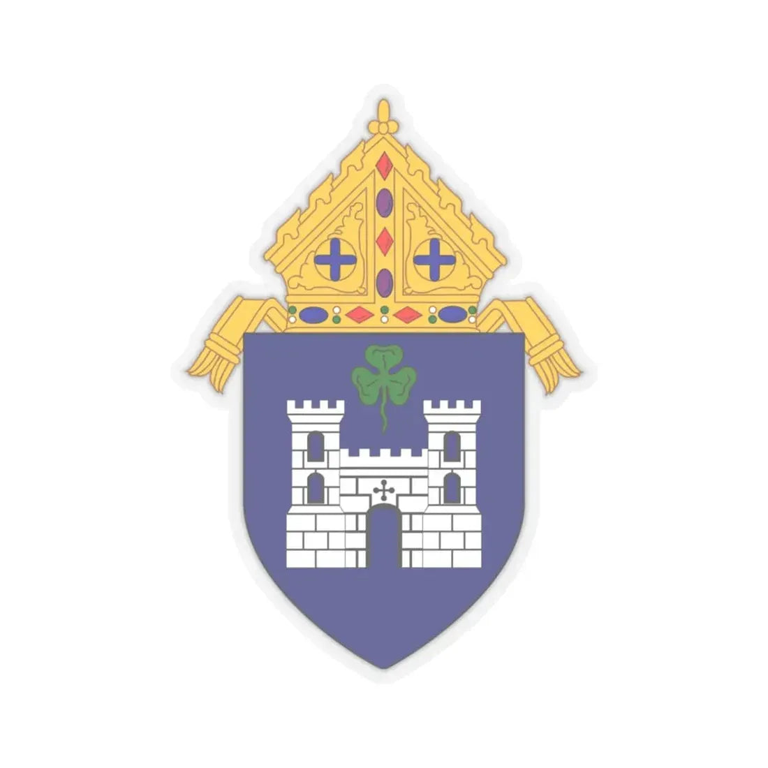Roman Catholic Diocese of Fort Worth - STICKER Vinyl Kiss-Cut Decal 3 Inch Transparent - The Sticker Space