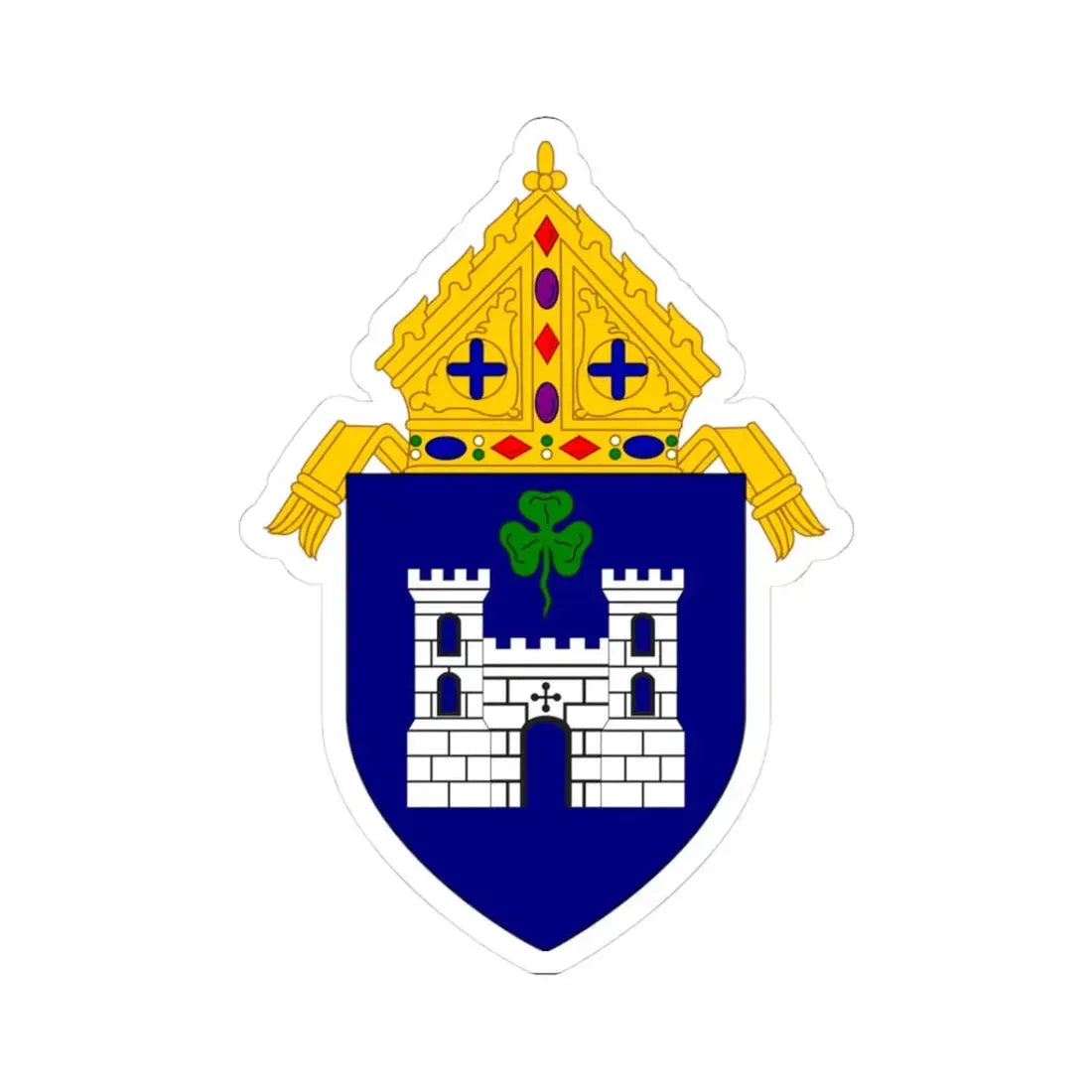 Roman Catholic Diocese of Fort Worth - STICKER Vinyl Kiss-Cut Decal 3 Inch White - The Sticker Space