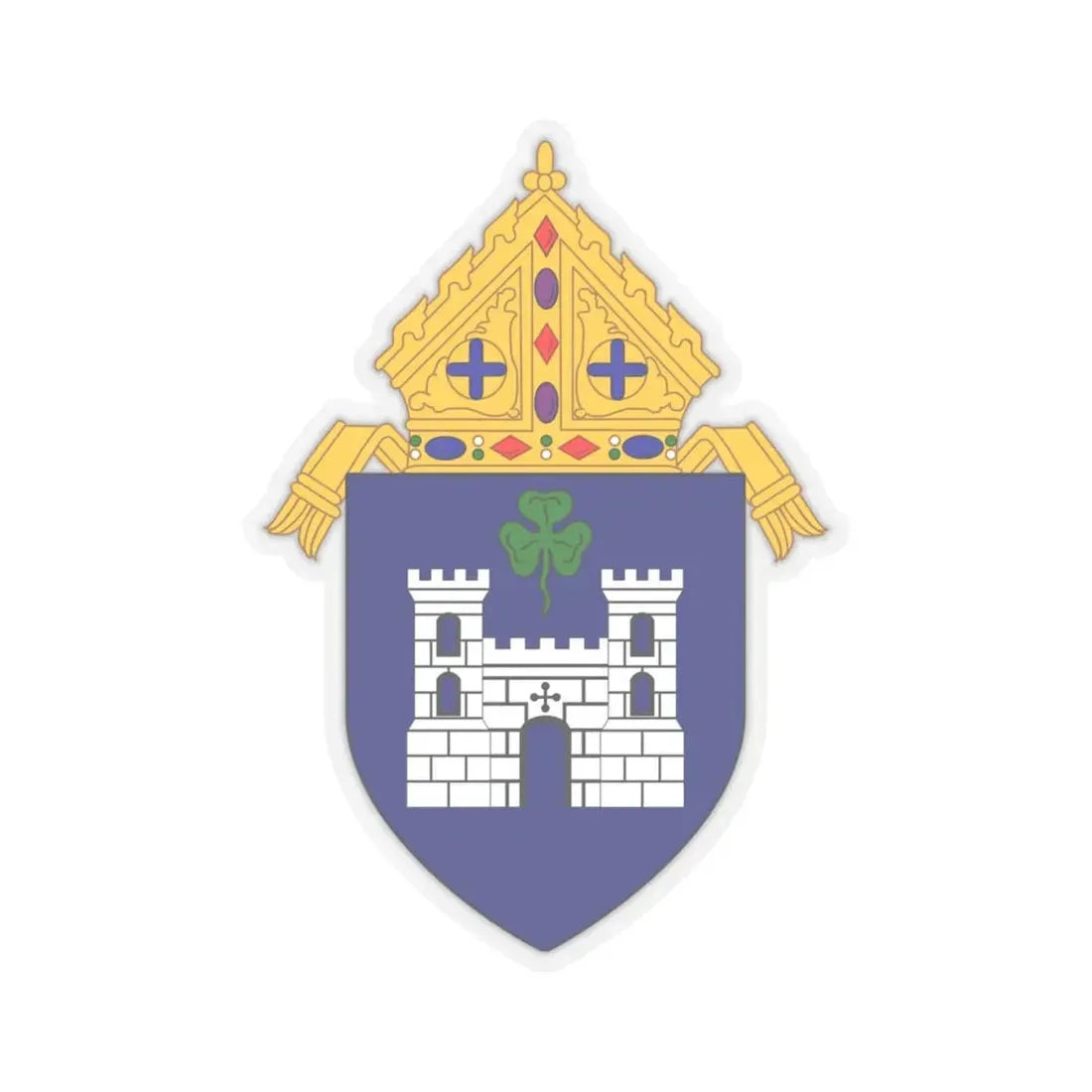 Roman Catholic Diocese of Fort Worth - STICKER Vinyl Kiss-Cut Decal 4 Inch Transparent - The Sticker Space
