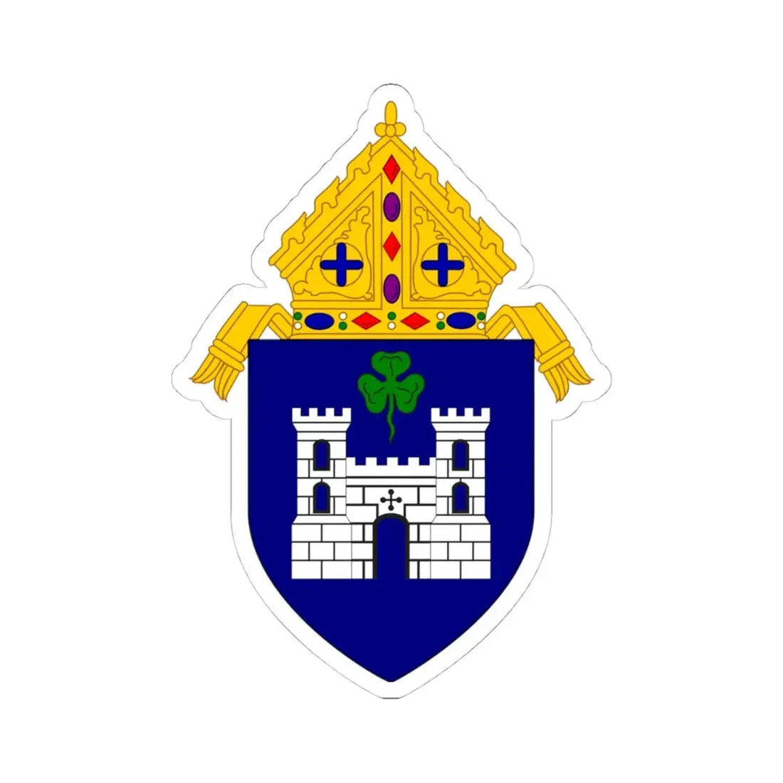 Roman Catholic Diocese of Fort Worth - STICKER Vinyl Kiss-Cut Decal 4 Inch White - The Sticker Space