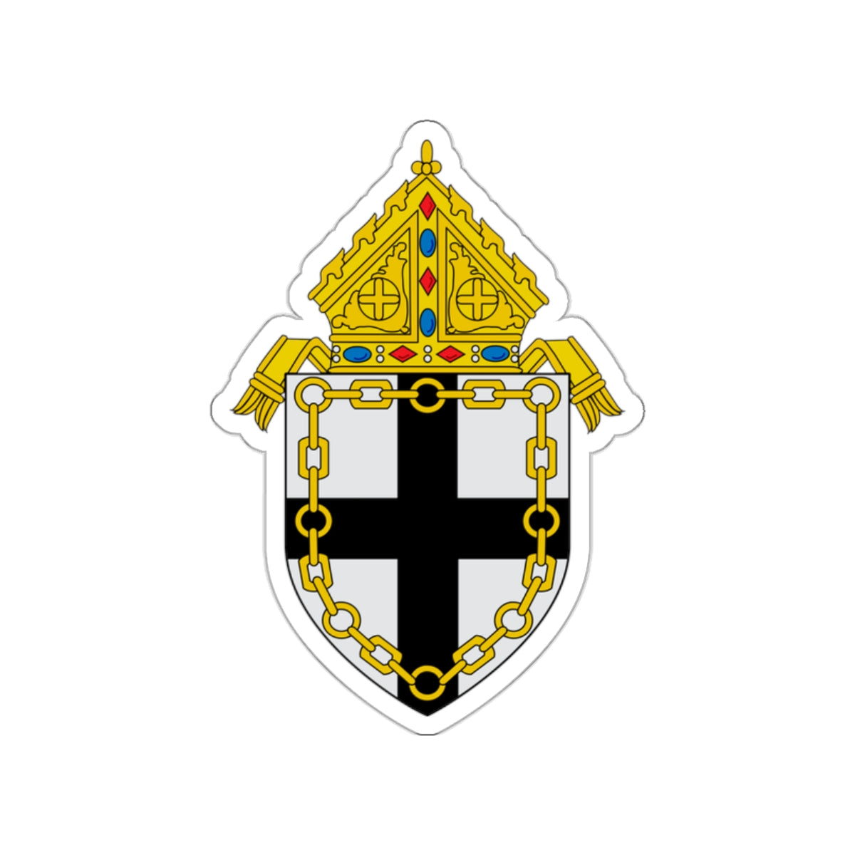 Roman Catholic Diocese of Fresno - STICKER Vinyl Die-Cut Decal-White-The Sticker Space