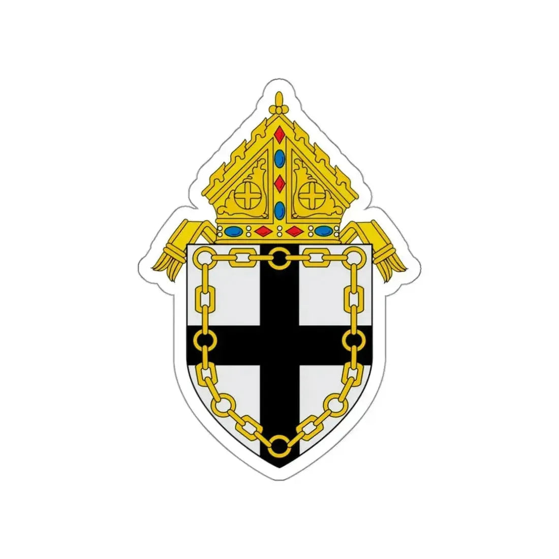 Roman Catholic Diocese of Fresno - STICKER Vinyl Die-Cut Decal White Die-Cut 3 Inch - The Sticker Space