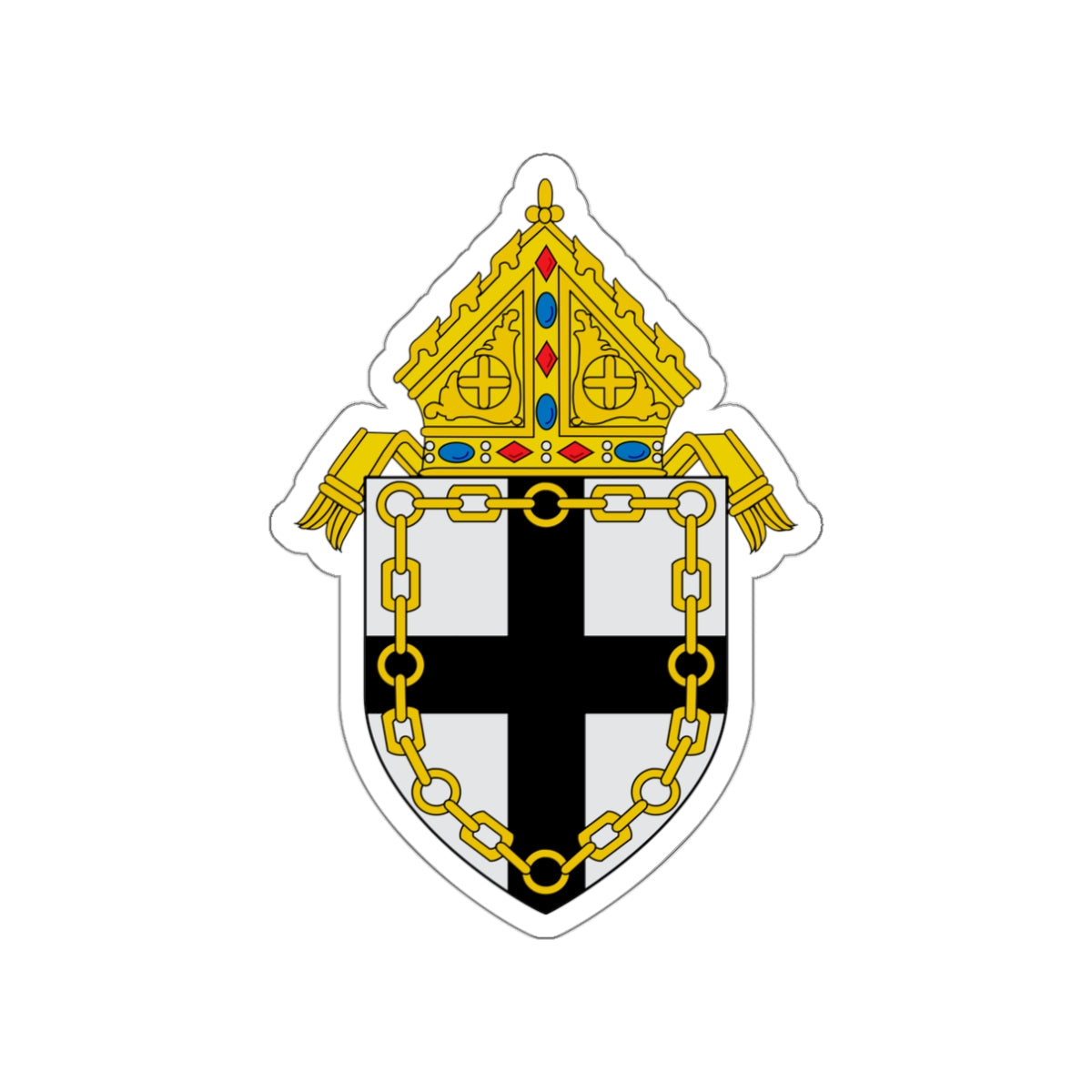 Roman Catholic Diocese of Fresno - STICKER Vinyl Die-Cut Decal-White-The Sticker Space