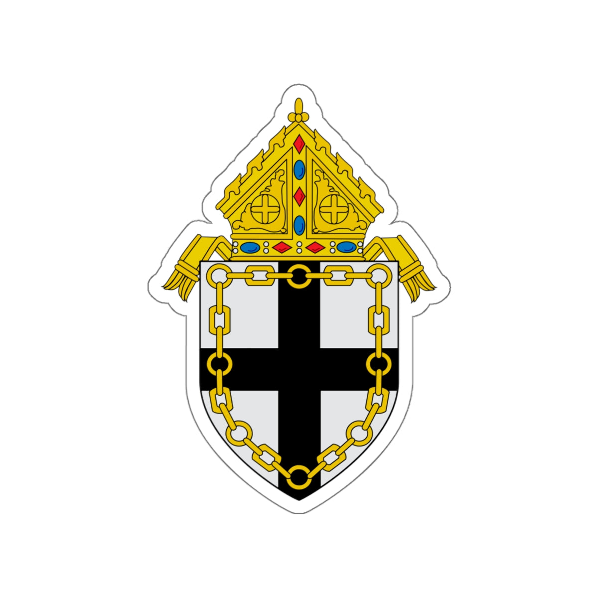 Roman Catholic Diocese of Fresno - STICKER Vinyl Die-Cut Decal-White-The Sticker Space