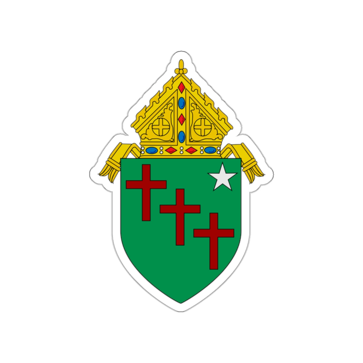 Roman Catholic Diocese of Gallup - STICKER Vinyl Die-Cut Decal-White-The Sticker Space