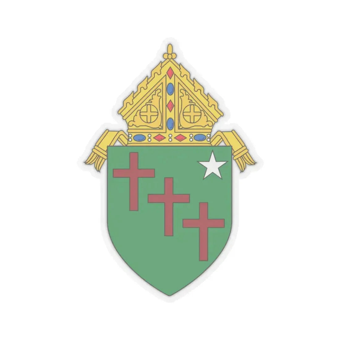 Roman Catholic Diocese of Gallup - STICKER Vinyl Kiss-Cut Decal 2 Inch Transparent - The Sticker Space