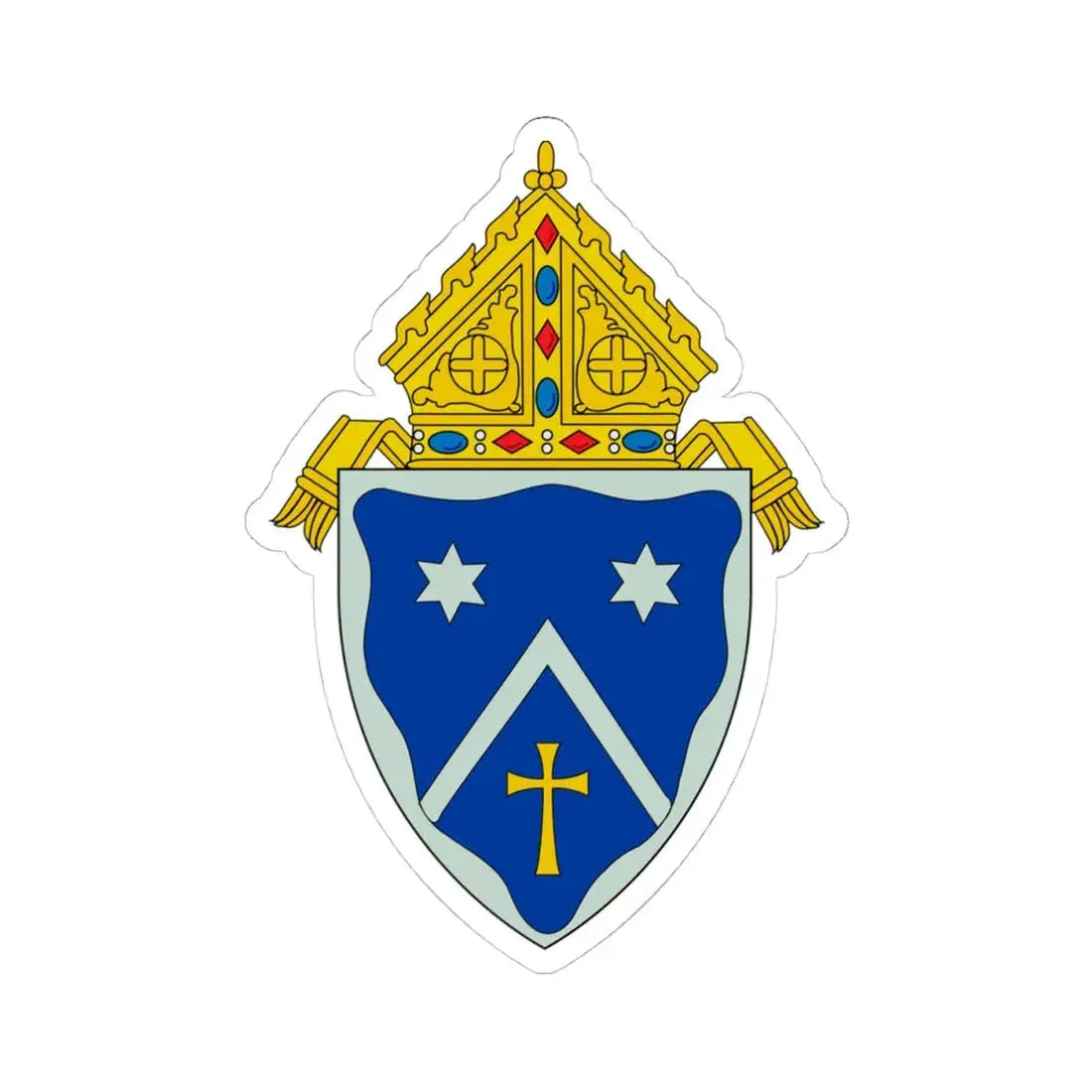 Roman Catholic Diocese of Gaylord - STICKER Vinyl Kiss-Cut Decal 4 Inch White - The Sticker Space