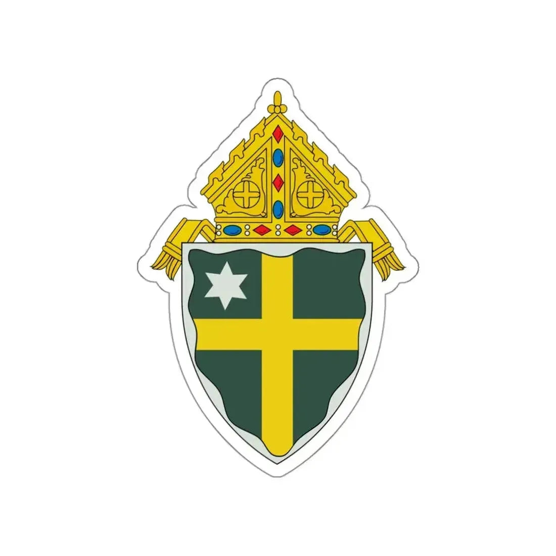 Roman Catholic Diocese of Grand Island - STICKER Vinyl Die-Cut Decal White Die-Cut 3 Inch - The Sticker Space