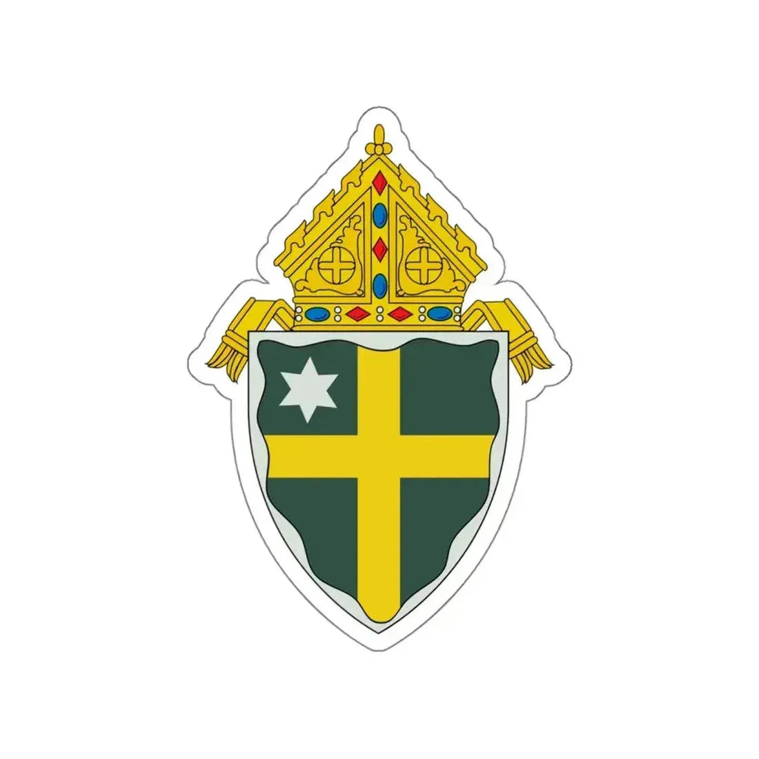 Roman Catholic Diocese of Grand Island - STICKER Vinyl Die-Cut Decal White Die-Cut 6 Inch - The Sticker Space