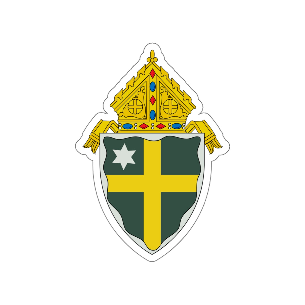 Roman Catholic Diocese of Grand Island - STICKER Vinyl Die-Cut Decal-White-The Sticker Space