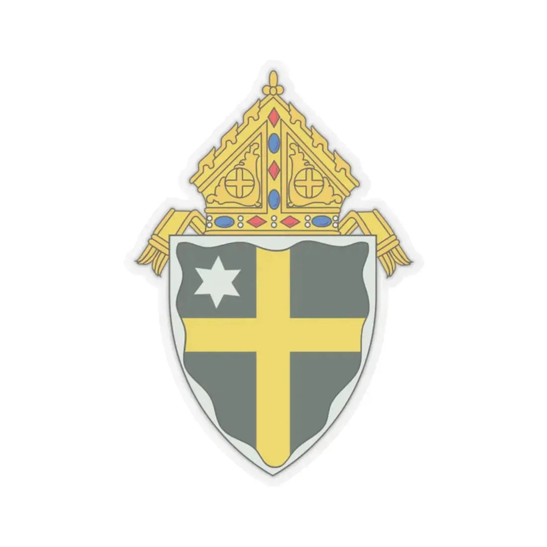 Roman Catholic Diocese of Grand Island - STICKER Vinyl Kiss-Cut Decal 2 Inch Transparent - The Sticker Space