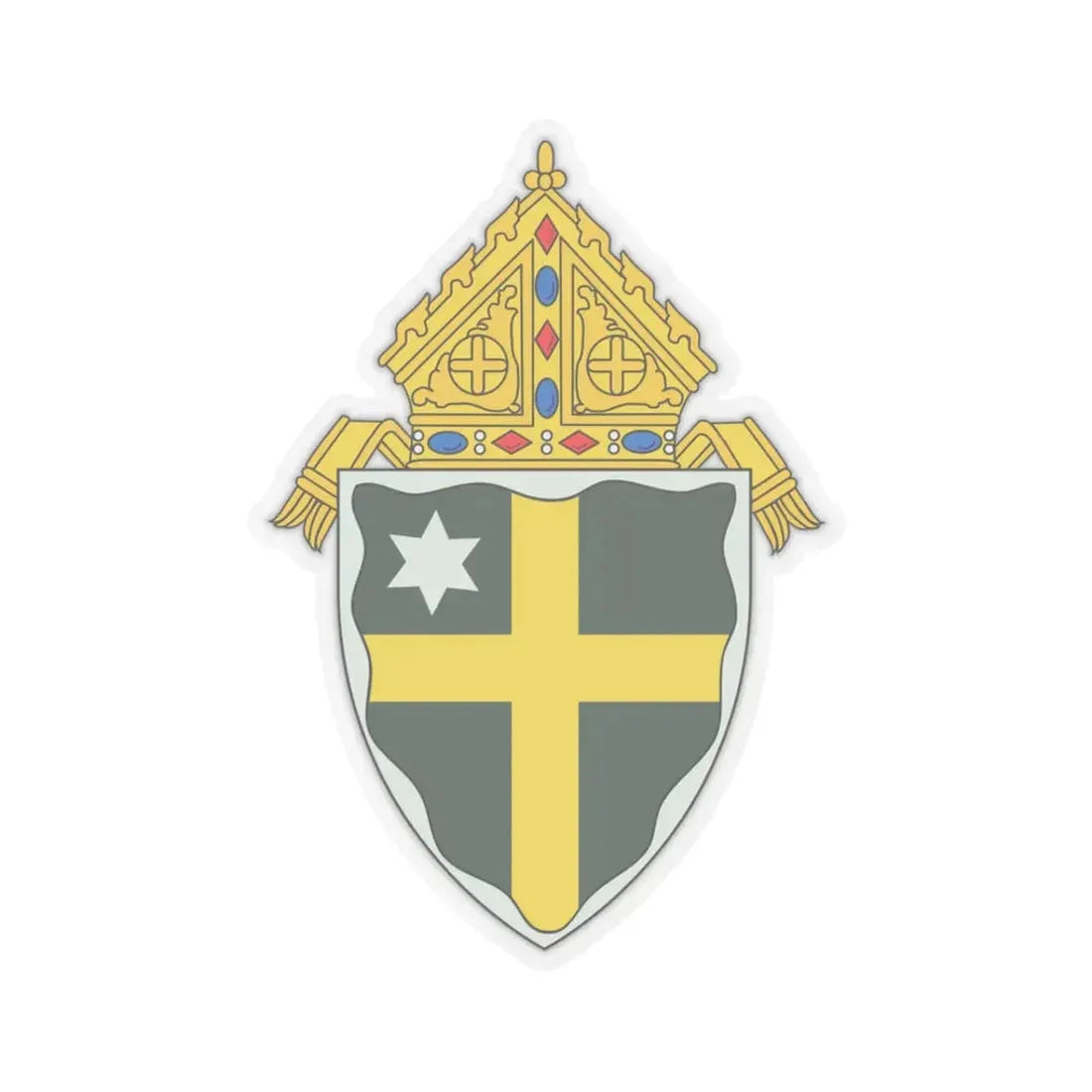 Roman Catholic Diocese of Grand Island - STICKER Vinyl Kiss-Cut Decal 3 Inch Transparent - The Sticker Space