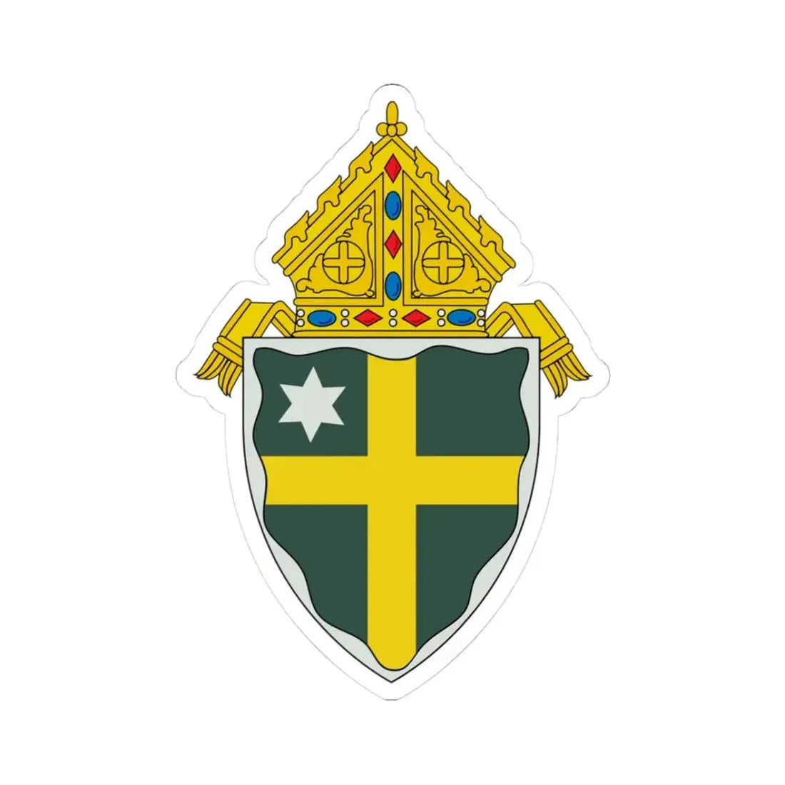 Roman Catholic Diocese of Grand Island - STICKER Vinyl Kiss-Cut Decal 3 Inch White - The Sticker Space