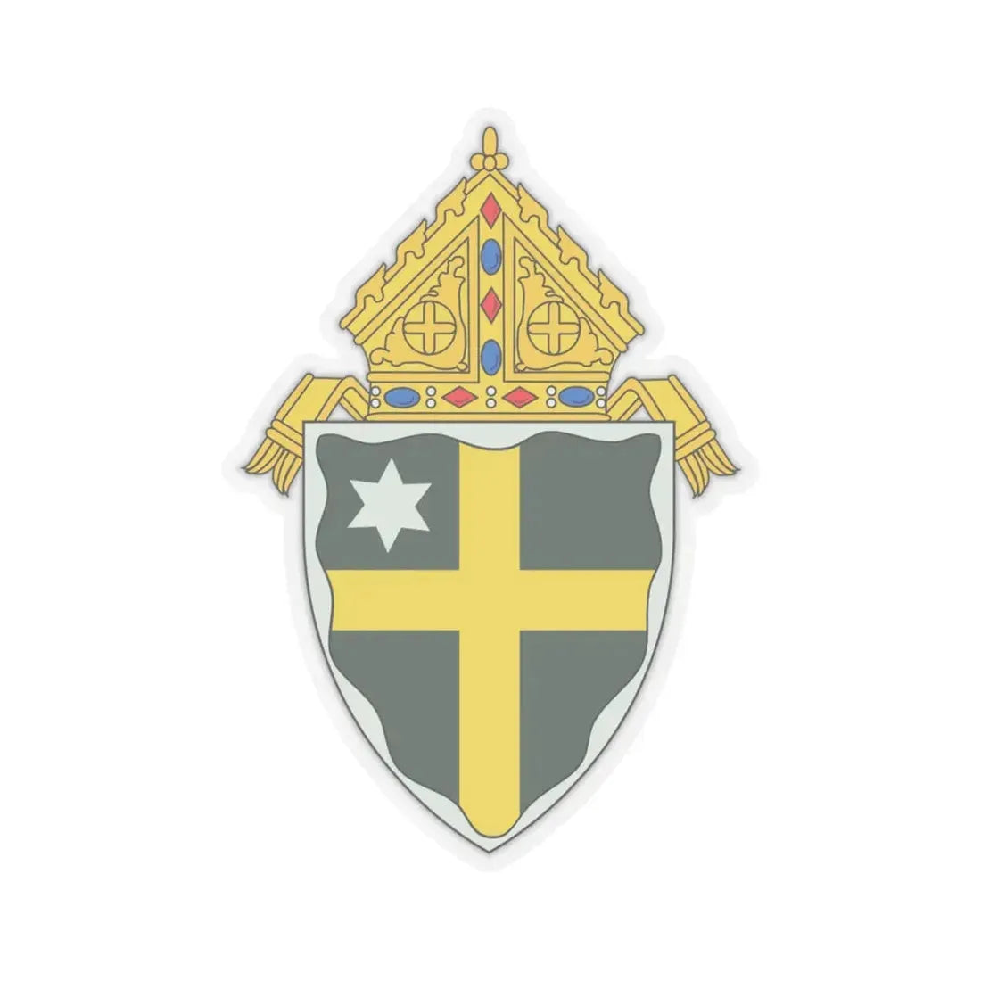 Roman Catholic Diocese of Grand Island - STICKER Vinyl Kiss-Cut Decal 4 Inch Transparent - The Sticker Space